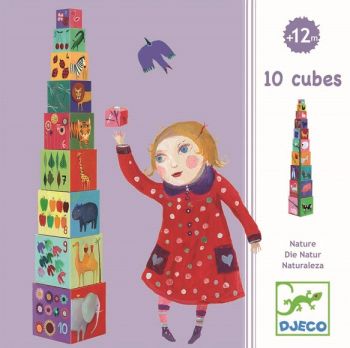 Кубчета за деца Djeco - Nature and Animal Blocks - 5 - ciela.com