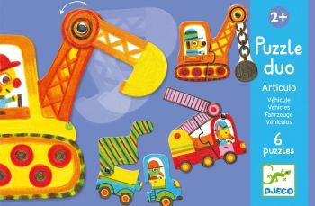 Пъзел Djeco Duo Vehicles - ciela.com