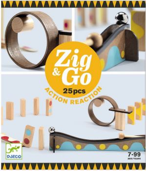 Детски конструктор Djeco Zig & Go - 25 части - 3070900056428 - Онлайн книжарница Ciela | ciela.com