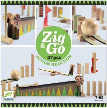 Детски конструктор Djeco Zig & Go - 27 части - 307090005641 - Онлайн книжарница Ciela | ciela.com