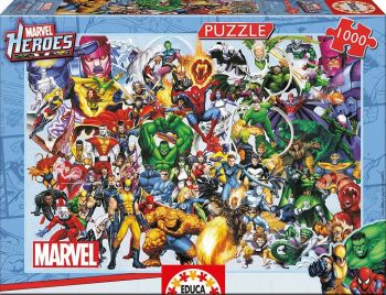 Пъзел Educa 1000 части COLLAGE OF MARVEL HEROES -  онлайн книжарница Сиела | Ciela.com