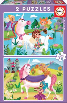 ПЪЗЕЛ EDUCA 2X20 UNICORNS AND FAIRIES - онлайн книжарница Сиела | Ciela.com