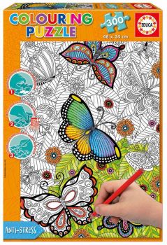 ПЪЗЕЛ EDUCA ЗА ОЦВЕТЯВАНЕ 300 ЧАСТИ COLOURING PUZZLE - ALL GOOD THINGS ARE WILD AND FREE - ciela.com