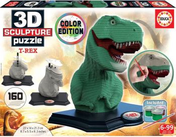 ПЪЗЕЛ EDUCA 3D SCULPTURE PUZZLE T-REX - Color Edition - онлайн книжарница Сиела | Ciela.com