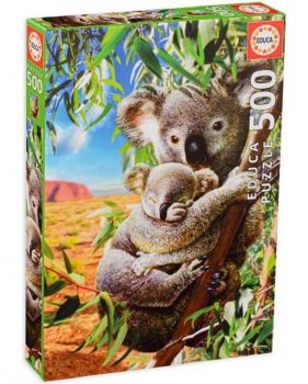 Пъзел Educa от 500 части - Бебе коала с майка си - 8412668189997 - Онлайн книжарница Ciela | ciela.com