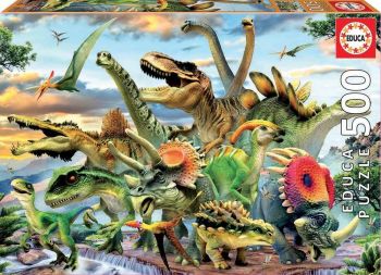 ПЪЗЕЛ EDUCA 500 ЧАСТИ DINOSAURS  - ciela.com