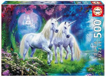 ПЪЗЕЛ EDUCA 500 ЧАСТИ UNICORNS IN THE FOREST - ciela.com