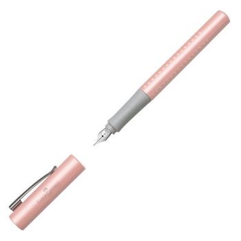 Писалка Faber-Castell - Grip Pearl Edition, М перо, розова - 1005160089 - Онлайн книжарница Ciela | ciela.com