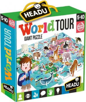 Образователен пъзел Headu - Обиколка на света 108 части - 8059591426258 - MBG TOYS - Онлайн книжарница Ciela | ciela.com
