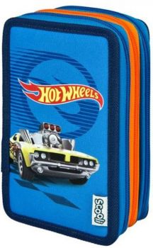 Ученически несесер Hot Wheels с три отделения - пълен - 4043946306597 - Онлайн книжарница Ciela | ciela.com