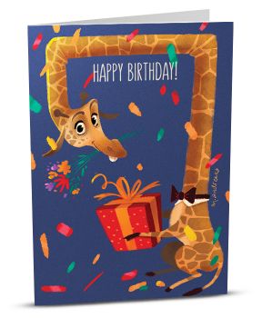 Поздравителна картичка iGreet - Жирафски рожден ден - 3800500195452 - iGreet - Онлайн книжарница Ciela | ciela.com