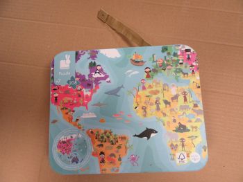 Детски двустранен пъзел Janod от 208 части - Свят - 3700217326555 - Онлайн книжарница Ciela  ciela.com