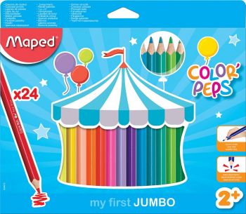 Цветни моливи Maped Color'Peps Early Age, 24 цвята - ciela.com