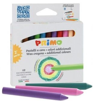 Комплект восъчни пастели Primo - 12 цвята