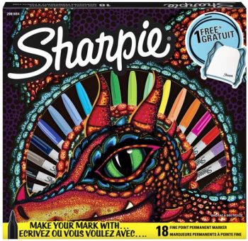 Комплект перманентни маркери Sharpie 18 цв. + чанта за спорт - онлайн книжарница Сиела | Ciela.com  