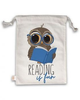 Торбичка за книга и подаръци с връзки Happy Bags - Reading is fun - 2521010202737 - Simetro - Онлайн книжарница Ciela | ciela.com