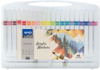 Акрилни маркери Spree Artist - Soft Brush - 48 цвята - 3800884581582 - Онлайн книжарница Ciela | ciela.com