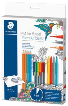 Комплект Staedtler подложка за мишка + 12 пишещи средства - ciela.com