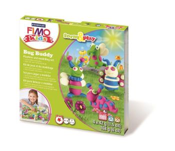 Комплект глина Staedtler Fimo Kids, 4x42g, Bug Buddy - ciela.com