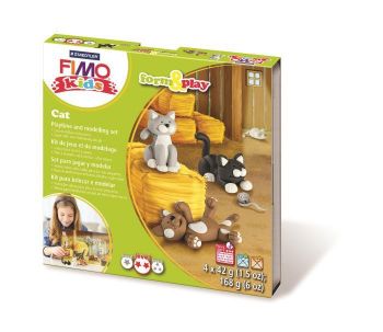 Комплект глина Staedtler Fimo Kids, 4x42g, Cat - ciela.com