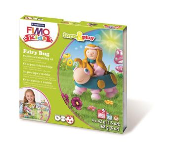 Комплект глина Staedtler Fimo Kids, 4x42g, Fairy Bug - ciela.com