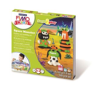 Комплект глина Staedtler Fimo Kids, 4x42g, Space Monster - ciela.com