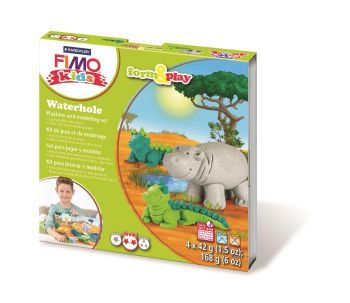 Комплект глина Staedtler Fimo Kids, 4x42g, Waterhole - ciela.com