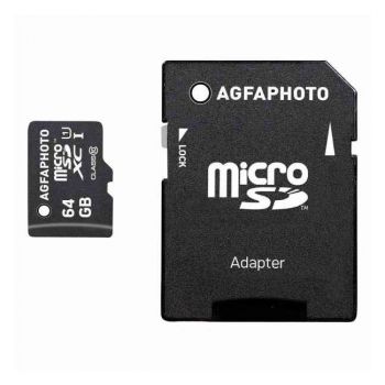 Micro Sdxc AGFAPHOTO - 64GB HIGH SPEED UHS-I - Онлайн книжарница Сиела | Ciela.com