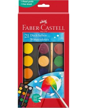 Акварелни бои Faber-Castell - 21 цвята - 4005401250210 - Онлайн книжарница Ciela | Ciela.com