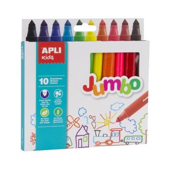 Флумастри Джъмбо 10 цвята - Apli Kids School - онлайн книжарница Сиела | Ciela.com 
