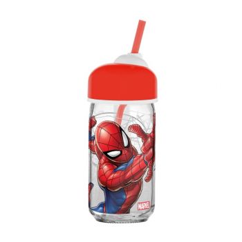 Бутилка за вода със сламка Spiderman CC 370 мл
