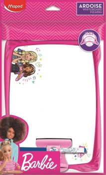 Бяла дъска Maped Barbie - С маркер и гъба
