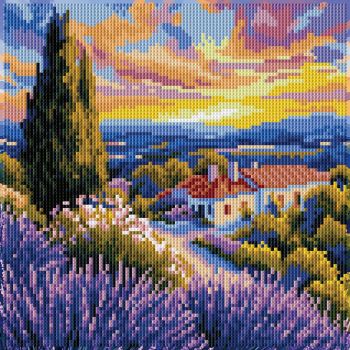 NeedleArt Диамантен гоблен с подрамка - Under the Lavender Sky 30 х 30 см - 4895225950638 - Онлайн книжарница Ciela | ciela.com