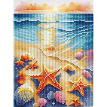 NeedleArt Диамантен гоблен с подрамка - Pearls of the Shore 30 х 40 см - 4895225950751 - Онлайн книжарница Ciela | ciela.com