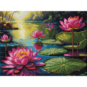 NeedleArt Диамантен гоблен с подрамка - Lilly Lagoon 30 х 40 см - 4895225950775 - Онлайн книжарница Ciela | ciela.com