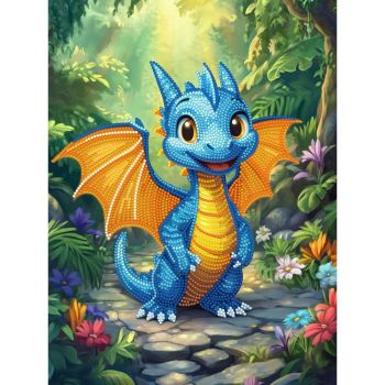 NeedleArt Диамантен гоблен с подрамка - Blue Dragon 30 х 40 см - 4895225950850 - Онлайн книжарница Ciela | ciela.com