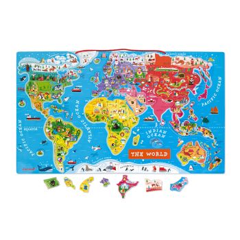 Магнитна карта на света (на английски) - JANOD - 3700217355043 - Онлайн книжарница Ciela | Ciela.com