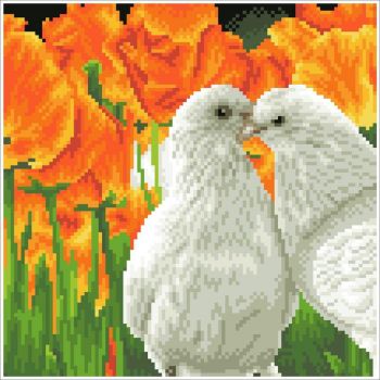 Diamond Dotz Картина с кристали KISSING DOVES - 4895225915040 - Онлайн книжарница Ciela | Ciela.com