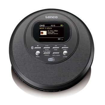 LENCO CD-500BK – Преносим CD плеър с DAB+/FM радио и Bluetooth – Черен