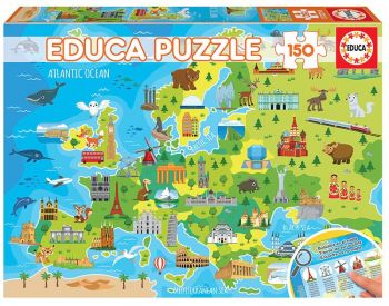 ПЪЗЕЛ EDUCA 150 ЧАСТИ MAP OF EUROPE - 8412668186071 - Онлайн книжарница Ciela | Ciela.com