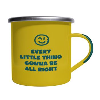 Метално емайлирано канче Happy mugs - every little thing is gonna be alright - 2521010203574 - Simetro Books - Онлайн книжарница Ciela | ciela.com