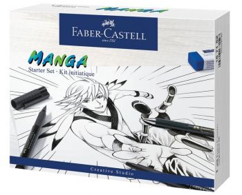Faber-Castell комплект Pitt Manga Starter - Молив, писец и гума - 4005401671527 - Онлайн книжарница Ciela | Ciela.com
