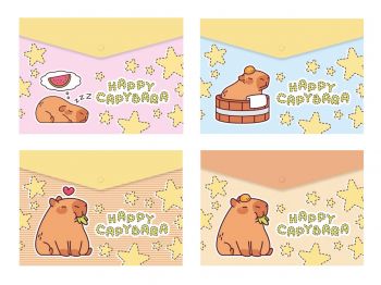Папка с копче Spree Capybara - А4 - асортимент - 3800884742112 - Онлайн книжарница Сиела | Ciela.com