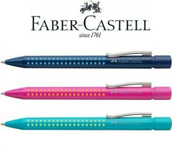 Химикалка Faber-Castell Grip 2010 - синя, тюркоаз, розова - 4005402439027 - Онлайн книжарница Ciela | Ciela.com