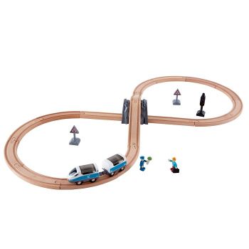 Hape - Влакова композиция с 8 фигури за безопасност - ciela.com