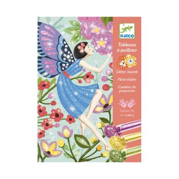 Kомплект за рисуване с брокат The gentle life of fairies - Djeco -  3070900095168 - Онлайн книжарница Сиела | Ciela.com