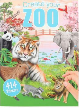 Книжка със стикери Depesche - Направи си свой зоопарк