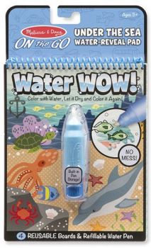 Книжка за оцветяване Вода УАУ! - Подводен свят -  Water Wow - Under the sea - Melissa & Doug - 000772194457 - Ciela.com