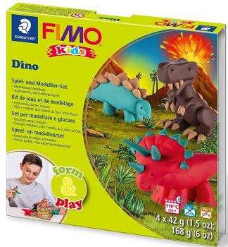 Комплект глина Staedtler Fimo Kids - Dino, 4 x 42 g - 4007817806135 - Онлайн книжарница Ciela | ciela.com
