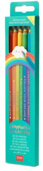 Комплект моливи Legami - Extraordinary Stationery - Happiness for Every Day - 6 бр. HB - 8054117621346 - Онлайн книжарница Ciela | ciela.com
